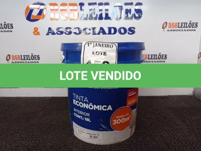 LOTE 458 - 01 GALÃO DE TINTA PARA INTERIOR QUALITEX 18L RENDE ATÉ 300M. (NO ESTADO) ATENÇÃO! FAZER A VISITAÇÃO ANTES DE ARREMATAR, NÃO SABEMOS SE FUNCIONA. LEILÃO NÃO TEM GARANTIA E NEM DEVOLUÇÃO, SUJEITO A POSSÍVEIS AVARIAS VISÍVEIS/OCULTAS E/OU AUSÊNCIA DE COMPONENTES.