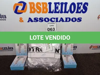 LOTE 063 - 10 MÁSCARAS DE PROTEÇÃO E 4 TERMÔMETROS INFRAVERMELHO. (NO ESTADO) ATENÇÃO! FAZER A VISITAÇÃO ANTES DE ARREMATAR, NÃO SABEMOS SE FUNCIONA. LEILÃO NÃO TEM GARANTIA E NEM DEVOLUÇÃO, SUJEITO A POSSÍVEIS AVARIAS VISÍVEIS/OCULTAS E/OU AUSÊNCIA DE COMPONENTES.