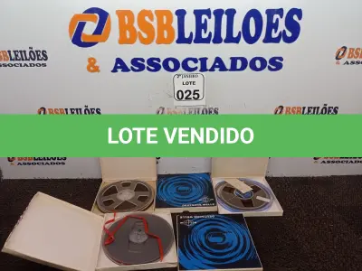 LOTE 025 - 05 FITAS P/GRAVADOR DE ROLOS ANTIGAS. (NO ESTADO) ATENÇÃO! FAZER A VISITAÇÃO ANTES DE ARREMATAR, NÃO SABEMOS SE FUNCIONA. LEILÃO NÃO TEM GARANTIA E NEM DEVOLUÇÃO, SUJEITO A POSSÍVEIS AVARIAS VISÍVEIS/OCULTAS E/OU AUSÊNCIA DE COMPONENTES.