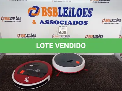 LOTE 406 - 02 ASPIRADORES ROBÔ MARCAS VILEDA E ÉPSILON. (NO ESTADO) ATENÇÃO! FAZER A VISITAÇÃO ANTES DE ARREMATAR, NÃO SABEMOS SE FUNCIONA. LEILÃO NÃO TEM GARANTIA E NEM DEVOLUÇÃO, SUJEITO A POSSÍVEIS AVARIAS VISÍVEIS/OCULTAS E/OU AUSÊNCIA DE COMPONENTES.