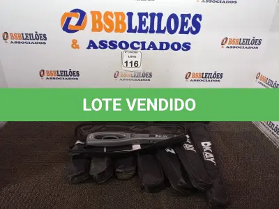 LOTE 116 - 10 DETECTORES DE METAIS KAY. (NO ESTADO) ATENÇÃO! FAZER A VISITAÇÃO ANTES DE ARREMATAR, NÃO SABEMOS SE FUNCIONA. LEILÃO NÃO TEM GARANTIA E NEM DEVOLUÇÃO, SUJEITO A POSSÍVEIS AVARIAS VISÍVEIS/OCULTAS E/OU AUSÊNCIA DE COMPONENTES.