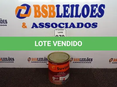 LOTE 070 - 01 LATA DE TINTA SUVINIL ESMALTE PREMIUM INTERIOR/EXTERIOR 3,6L NA COR VERMELHA. (NO ESTADO) ATENÇÃO! FAZER A VISITAÇÃO ANTES DE ARREMATAR, NÃO SABEMOS SE FUNCIONA. LEILÃO NÃO TEM GARANTIA E NEM DEVOLUÇÃO, SUJEITO A POSSÍVEIS AVARIAS VISÍVEIS/OCULTAS E/OU AUSÊNCIA DE COMPONENTES.