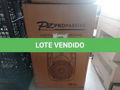 LOTE 539 - 01 CAIXA DE SOM MARCA PZ PRO ÁUDIO. (NO ESTADO) ATENÇÃO! FAZER A VISITAÇÃO ANTES DE ARREMATAR, NÃO SABEMOS SE FUNCIONA. LEILÃO NÃO TEM GARANTIA E NEM DEVOLUÇÃO, SUJEITO A POSSÍVEIS AVARIAS VISÍVEIS/OCULTAS E/OU AUSÊNCIA DE COMPONENTES.