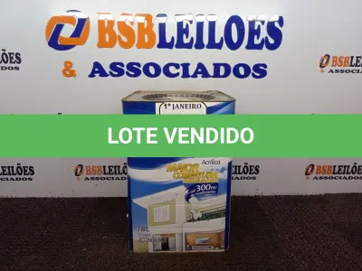 LOTE 244 - 01 LATA DE TINTA ACRÍLICA NA COR FOSCO VERDE 18L MARCA SHERWIN WILLIANS. (NO ESTADO) ATENÇÃO! FAZER A VISITAÇÃO ANTES DE ARREMATAR, NÃO SABEMOS SE FUNCIONA. LEILÃO NÃO TEM GARANTIA E NEM DEVOLUÇÃO, SUJEITO A POSSÍVEIS AVARIAS VISÍVEIS/OCULTAS E/OU AUSÊNCIA DE COMPONENTES.