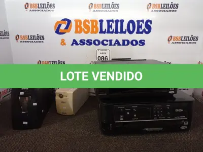 LOTE 086 - 02 IMPRESSORAS EPSON E 02 NOBREAKS. (NO ESTADO) ATENÇÃO! FAZER A VISITAÇÃO ANTES DE ARREMATAR, NÃO SABEMOS SE FUNCIONA. LEILÃO NÃO TEM GARANTIA E NEM DEVOLUÇÃO, SUJEITO A POSSÍVEIS AVARIAS VISÍVEIS/OCULTAS E/OU AUSÊNCIA DE COMPONENTES.