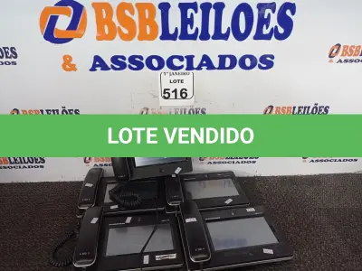 LOTE 516 - 05 APARELHOS TELEFÔNICOS TELA TOUCH MARCA GRANDSTREAM INCOMPLETO. (NO ESTADO) ATENÇÃO! FAZER A VISITAÇÃO ANTES DE ARREMATAR, NÃO SABEMOS SE FUNCIONA. LEILÃO NÃO TEM GARANTIA E NEM DEVOLUÇÃO, SUJEITO A POSSÍVEIS AVARIAS VISÍVEIS/OCULTAS E/OU AUSÊNCIA DE COMPONENTES.