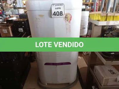 LOTE 408 - 01 TANQUINHO 12 KG MARCA NEWMAQ. (NO ESTADO) ATENÇÃO! FAZER A VISITAÇÃO ANTES DE ARREMATAR, NÃO SABEMOS SE FUNCIONA. LEILÃO NÃO TEM GARANTIA E NEM DEVOLUÇÃO, SUJEITO A POSSÍVEIS AVARIAS VISÍVEIS/OCULTAS E/OU AUSÊNCIA DE COMPONENTES.