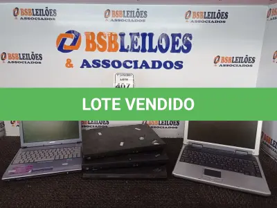 LOTE 407 - 05 NOTEBOOK’S MARCAS E MODELOS DIVERSOS P/RETIRADA DE PEÇAS. (NO ESTADO) ATENÇÃO! FAZER A VISITAÇÃO ANTES DE ARREMATAR, NÃO SABEMOS SE FUNCIONA. LEILÃO NÃO TEM GARANTIA E NEM DEVOLUÇÃO, SUJEITO A POSSÍVEIS AVARIAS VISÍVEIS/OCULTAS E/OU AUSÊNCIA DE COMPONENTES.