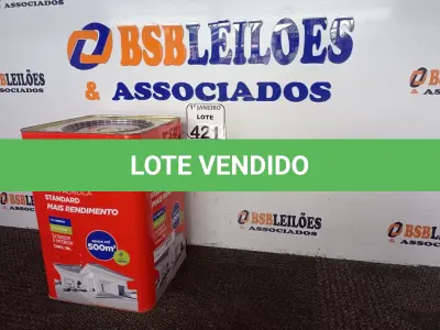 LOTE 421 - 01 LATA DE TINTA ACRÍLICA INTERIOR E EXTERIOR NA COR PÉROLA MARCA QUALITEX. (NO ESTADO) ATENÇÃO! FAZER A VISITAÇÃO ANTES DE ARREMATAR, NÃO SABEMOS SE FUNCIONA. LEILÃO NÃO TEM GARANTIA E NEM DEVOLUÇÃO, SUJEITO A POSSÍVEIS AVARIAS VISÍVEIS/OCULTAS E/OU AUSÊNCIA DE COMPONENTES.