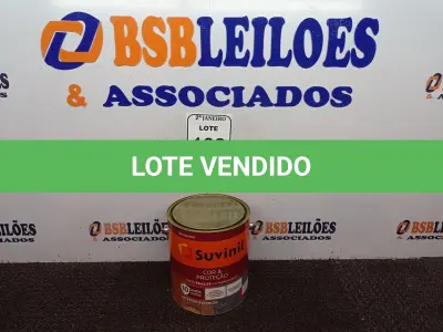 LOTE 108 - 01 LATA DE TINTA SUVINIL ESMALTE PREMIUM INTERIOR/EXTERIOR 3,6L NA COR VERMELHA. (NO ESTADO) ATENÇÃO! FAZER A VISITAÇÃO ANTES DE ARREMATAR, NÃO SABEMOS SE FUNCIONA. LEILÃO NÃO TEM GARANTIA E NEM DEVOLUÇÃO, SUJEITO A POSSÍVEIS AVARIAS VISÍVEIS/OCULTAS E/OU AUSÊNCIA DE COMPONENTES.