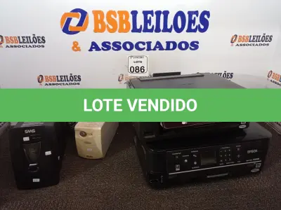 LOTE 086 - 02 IMPRESSORAS EPSON E 02 NOBREAKS. (NO ESTADO) ATENÇÃO! FAZER A VISITAÇÃO ANTES DE ARREMATAR, NÃO SABEMOS SE FUNCIONA. LEILÃO NÃO TEM GARANTIA E NEM DEVOLUÇÃO, SUJEITO A POSSÍVEIS AVARIAS VISÍVEIS/OCULTAS E/OU AUSÊNCIA DE COMPONENTES.