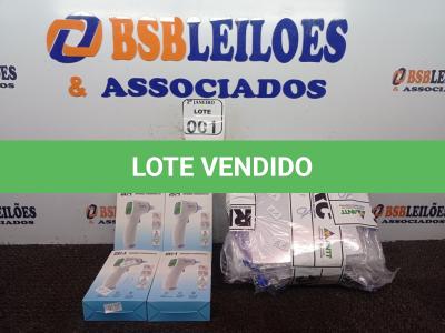 LOTE 001 - 10 MÁSCARAS DE PROTEÇÃO E 04 TERMÔMETROS INFRAVERMELHO. (NO ESTADO) ATENÇÃO! FAZER A VISITAÇÃO ANTES DE ARREMATAR, NÃO SABEMOS SE FUNCIONA. LEILÃO NÃO TEM GARANTIA E NEM DEVOLUÇÃO, SUJEITO A POSSÍVEIS AVARIAS VISÍVEIS/OCULTAS E/OU AUSÊNCIA DE COMPONENTES.