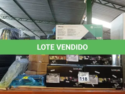 LOTE 118 - 01 LOTE C/VARIOS TONNER’S LEXMARK E PECAS DE REPOSIÇÃO(NO ESTADO) ATENÇÃO! FAZER A VISITAÇÃO ANTES DE ARREMATAR, NÃO SABEMOS SE FUNCIONA. LEILÃO NÃO TEM GARANTIA E NEM DEVOLUÇÃO, SUJEITO A POSSÍVEIS AVARIAS VISÍVEIS/OCULTAS E/OU AUSÊNCIA DE COMPONENTES.