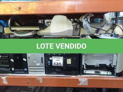 LOTE 131 - 01 LOTE COM DIVERSAS CPU’S, TECLADOS E IMPRESSORAS. (NO ESTADO) ATENÇÃO! FAZER A VISITAÇÃO ANTES DE ARREMATAR, NÃO SABEMOS SE FUNCIONA. LEILÃO NÃO TEM GARANTIA E NEM DEVOLUÇÃO, SUJEITO A POSSÍVEIS AVARIAS VISÍVEIS/OCULTAS E/OU AUSÊNCIA DE COMPONENTES.