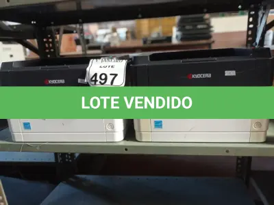 LOTE 497 - 02 IMPRESSORAS MARCA KYOCERA. (NO ESTADO) ATENÇÃO! FAZER A VISITAÇÃO ANTES DE ARREMATAR, NÃO SABEMOS SE FUNCIONA. LEILÃO NÃO TEM GARANTIA E NEM DEVOLUÇÃO, SUJEITO A POSSÍVEIS AVARIAS VISÍVEIS/OCULTAS E/OU AUSÊNCIA DE COMPONENTES.