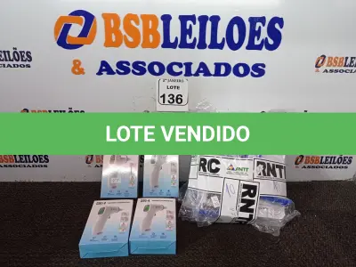 LOTE 136 - 10 MÁSCARAS DE PROTEÇÃO E 4 TERMÔMETROS INFRAVERMELHO. (NO ESTADO) ATENÇÃO! FAZER A VISITAÇÃO ANTES DE ARREMATAR, NÃO SABEMOS SE FUNCIONA. LEILÃO NÃO TEM GARANTIA E NEM DEVOLUÇÃO, SUJEITO A POSSÍVEIS AVARIAS VISÍVEIS/OCULTAS E/OU AUSÊNCIA DE COMPONENTES.