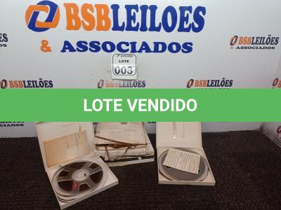 LOTE 003 - 05 FITAS P/GRAVADOR DE ROLOS ANTIGAS. (NO ESTADO) ATENÇÃO! FAZER A VISITAÇÃO ANTES DE ARREMATAR, NÃO SABEMOS SE FUNCIONA. LEILÃO NÃO TEM GARANTIA E NEM DEVOLUÇÃO, SUJEITO A POSSÍVEIS AVARIAS VISÍVEIS/OCULTAS E/OU AUSÊNCIA DE COMPONENTES.