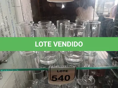 LOTE 540 - 10 CANECAS DE VIDRO. (NO ESTADO) ATENÇÃO! FAZER A VISITAÇÃO ANTES DE ARREMATAR, NÃO SABEMOS SE FUNCIONA. LEILÃO NÃO TEM GARANTIA E NEM DEVOLUÇÃO, SUJEITO A POSSÍVEIS AVARIAS VISÍVEIS/OCULTAS E/OU AUSÊNCIA DE COMPONENTES.