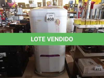 LOTE 408 - 01 TANQUINHO 12 KG MARCA NEWMAQ. (NO ESTADO) ATENÇÃO! FAZER A VISITAÇÃO ANTES DE ARREMATAR, NÃO SABEMOS SE FUNCIONA. LEILÃO NÃO TEM GARANTIA E NEM DEVOLUÇÃO, SUJEITO A POSSÍVEIS AVARIAS VISÍVEIS/OCULTAS E/OU AUSÊNCIA DE COMPONENTES.
