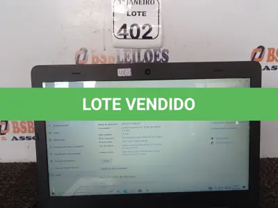 LOTE 402 - 01 NOTEBOOK C/FONTE MARCA LOGIN. (NO ESTADO) ATENÇÃO! FAZER A VISITAÇÃO ANTES DE ARREMATAR, NÃO SABEMOS SE FUNCIONA. LEILÃO NÃO TEM GARANTIA E NEM DEVOLUÇÃO, SUJEITO A POSSÍVEIS AVARIAS VISÍVEIS/OCULTAS E/OU AUSÊNCIA DE COMPONENTES.