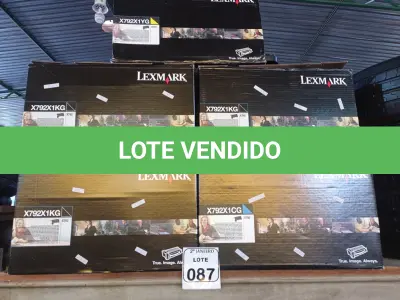 LOTE 087 - 01 LOTE C/VARIOS TONNER’S LEXMARK E PECAS DE REPOSIÇÃO(NO ESTADO) ATENÇÃO! FAZER A VISITAÇÃO ANTES DE ARREMATAR, NÃO SABEMOS SE FUNCIONA. LEILÃO NÃO TEM GARANTIA E NEM DEVOLUÇÃO, SUJEITO A POSSÍVEIS AVARIAS VISÍVEIS/OCULTAS E/OU AUSÊNCIA DE COMPONENTES.