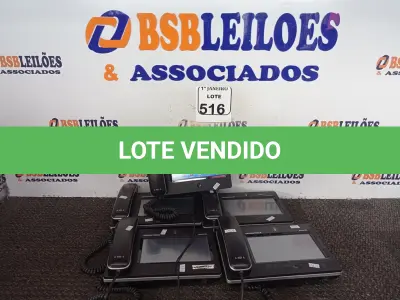 LOTE 516 - 05 APARELHOS TELEFÔNICOS TELA TOUCH MARCA GRANDSTREAM INCOMPLETO. (NO ESTADO) ATENÇÃO! FAZER A VISITAÇÃO ANTES DE ARREMATAR, NÃO SABEMOS SE FUNCIONA. LEILÃO NÃO TEM GARANTIA E NEM DEVOLUÇÃO, SUJEITO A POSSÍVEIS AVARIAS VISÍVEIS/OCULTAS E/OU AUSÊNCIA DE COMPONENTES.