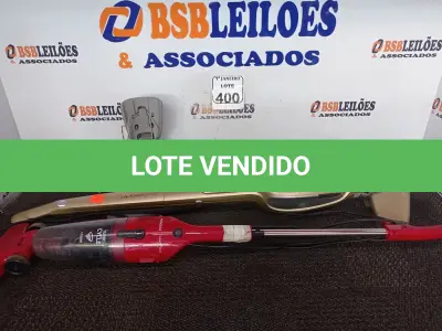 LOTE 400 - 02 ASPIRADORES PORTÁTIL MARCAS MONDIAL E ERGORAPIDO. (NO ESTADO) ATENÇÃO! FAZER A VISITAÇÃO ANTES DE ARREMATAR, NÃO SABEMOS SE FUNCIONA. LEILÃO NÃO TEM GARANTIA E NEM DEVOLUÇÃO, SUJEITO A POSSÍVEIS AVARIAS VISÍVEIS/OCULTAS E/OU AUSÊNCIA DE COMPONENTES.