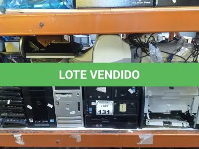 LOTE 131 - 01 LOTE COM DIVERSAS CPU’S, TECLADOS E IMPRESSORAS. (NO ESTADO) ATENÇÃO! FAZER A VISITAÇÃO ANTES DE ARREMATAR, NÃO SABEMOS SE FUNCIONA. LEILÃO NÃO TEM GARANTIA E NEM DEVOLUÇÃO, SUJEITO A POSSÍVEIS AVARIAS VISÍVEIS/OCULTAS E/OU AUSÊNCIA DE COMPONENTES.