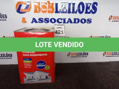 LOTE 421 - 01 LATA DE TINTA ACRÍLICA INTERIOR E EXTERIOR NA COR PÉROLA MARCA QUALITEX. (NO ESTADO) ATENÇÃO! FAZER A VISITAÇÃO ANTES DE ARREMATAR, NÃO SABEMOS SE FUNCIONA. LEILÃO NÃO TEM GARANTIA E NEM DEVOLUÇÃO, SUJEITO A POSSÍVEIS AVARIAS VISÍVEIS/OCULTAS E/OU AUSÊNCIA DE COMPONENTES.