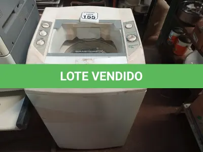 LOTE 155 - 01 MÁQUINA DE LAVAR ROUPAS BRASTEMP 7KG. (NO ESTADO) ATENÇÃO! FAZER A VISITAÇÃO ANTES DE ARREMATAR, NÃO SABEMOS SE FUNCIONA. LEILÃO NÃO TEM GARANTIA E NEM DEVOLUÇÃO, SUJEITO A POSSÍVEIS AVARIAS VISÍVEIS/OCULTAS E/OU AUSÊNCIA DE COMPONENTES.