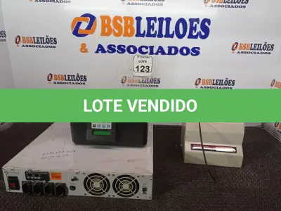 LOTE 123 - 02 PROTOCOLADORAS E 01 NOBREAK PARA SERVIDOR. (NO ESTADO) ATENÇÃO! FAZER A VISITAÇÃO ANTES DE ARREMATAR, NÃO SABEMOS SE FUNCIONA. LEILÃO NÃO TEM GARANTIA E NEM DEVOLUÇÃO, SUJEITO A POSSÍVEIS AVARIAS VISÍVEIS/OCULTAS E/OU AUSÊNCIA DE COMPONENTES.
