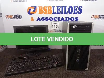 LOTE 115 - 01 CPU MARCA HP E 01 MONITOR MARCA LENOVO C/MOUSE. (NO ESTADO) ATENÇÃO! FAZER A VISITAÇÃO ANTES DE ARREMATAR, NÃO SABEMOS SE FUNCIONA. LEILÃO NÃO TEM GARANTIA E NEM DEVOLUÇÃO, SUJEITO A POSSÍVEIS AVARIAS VISÍVEIS/OCULTAS E/OU AUSÊNCIA DE COMPONENTES.