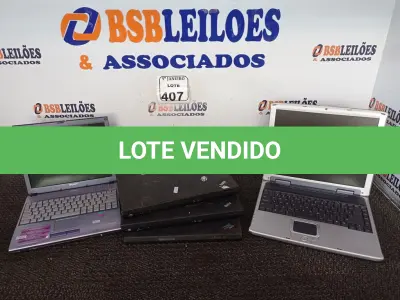 LOTE 407 - 05 NOTEBOOK’S MARCAS E MODELOS DIVERSOS P/RETIRADA DE PEÇAS. (NO ESTADO) ATENÇÃO! FAZER A VISITAÇÃO ANTES DE ARREMATAR, NÃO SABEMOS SE FUNCIONA. LEILÃO NÃO TEM GARANTIA E NEM DEVOLUÇÃO, SUJEITO A POSSÍVEIS AVARIAS VISÍVEIS/OCULTAS E/OU AUSÊNCIA DE COMPONENTES.