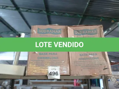 LOTE 496 - 03 BASES P/ OMBRELONE MARCA SODRAMAR. (NO ESTADO) ATENÇÃO! FAZER A VISITAÇÃO ANTES DE ARREMATAR, NÃO SABEMOS SE FUNCIONA. LEILÃO NÃO TEM GARANTIA E NEM DEVOLUÇÃO, SUJEITO A POSSÍVEIS AVARIAS VISÍVEIS/OCULTAS E/OU AUSÊNCIA DE COMPONENTES.