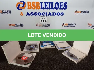 LOTE 134 - 05 FITAS P/GRAVADOR DE ROLOS ANTIGAS. (NO ESTADO) ATENÇÃO! FAZER A VISITAÇÃO ANTES DE ARREMATAR, NÃO SABEMOS SE FUNCIONA. LEILÃO NÃO TEM GARANTIA E NEM DEVOLUÇÃO, SUJEITO A POSSÍVEIS AVARIAS VISÍVEIS/OCULTAS E/OU AUSÊNCIA DE COMPONENTES.