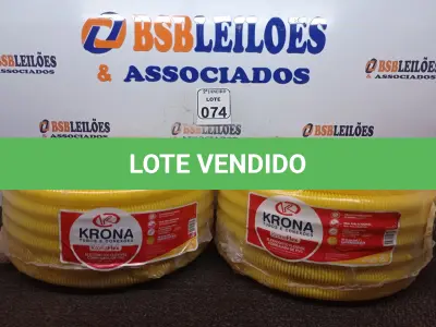 LOTE 074 - 02 ROLOS DE MANGUEIRA CORRUGADA. (NO ESTADO) ATENÇÃO! FAZER A VISITAÇÃO ANTES DE ARREMATAR, NÃO SABEMOS SE FUNCIONA. LEILÃO NÃO TEM GARANTIA E NEM DEVOLUÇÃO, SUJEITO A POSSÍVEIS AVARIAS VISÍVEIS/OCULTAS E/OU AUSÊNCIA DE COMPONENTES.