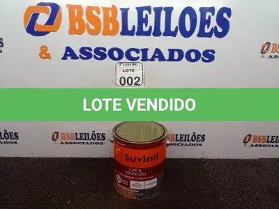 LOTE 002 - 01 LATA DE TINTA SUVINIL ESMALTE PREMIUM INTERIOR/EXTERIOR 3,6L NA COR MARROM. (NO ESTADO) ATENÇÃO! FAZER A VISITAÇÃO ANTES DE ARREMATAR, NÃO SABEMOS SE FUNCIONA. LEILÃO NÃO TEM GARANTIA E NEM DEVOLUÇÃO, SUJEITO A POSSÍVEIS AVARIAS VISÍVEIS/OCULTAS E/OU AUSÊNCIA DE COMPONENTES.