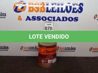 LOTE 070 - 01 LATA DE TINTA SUVINIL ESMALTE PREMIUM INTERIOR/EXTERIOR 3,6L NA COR VERMELHA. (NO ESTADO) ATENÇÃO! FAZER A VISITAÇÃO ANTES DE ARREMATAR, NÃO SABEMOS SE FUNCIONA. LEILÃO NÃO TEM GARANTIA E NEM DEVOLUÇÃO, SUJEITO A POSSÍVEIS AVARIAS VISÍVEIS/OCULTAS E/OU AUSÊNCIA DE COMPONENTES.