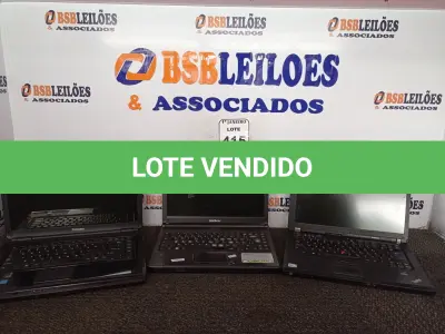 LOTE 415 - 03 NOTEBOOKS MARCAS E MODELOS DIVERSOS P/RETIRADA DE PEÇAS. (NO ESTADO) ATENÇÃO! FAZER A VISITAÇÃO ANTES DE ARREMATAR, NÃO SABEMOS SE FUNCIONA. LEILÃO NÃO TEM GARANTIA E NEM DEVOLUÇÃO, SUJEITO A POSSÍVEIS AVARIAS VISÍVEIS/OCULTAS E/OU AUSÊNCIA DE COMPONENTES.