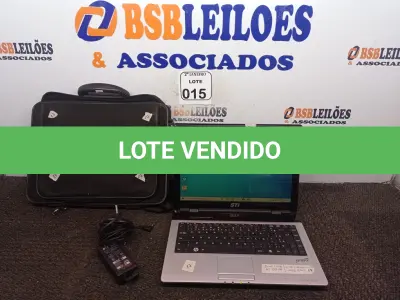 LOTE 015 - 01 NOTEBOOK MARCA STI DUAL CORE HD 250GB, 2GB DE MEMÓRIA E WEBCAM C/MALETA E FONTE. (NO ESTADO) ATENÇÃO! FAZER A VISITAÇÃO ANTES DE ARREMATAR, NÃO SABEMOS SE FUNCIONA. LEILÃO NÃO TEM GARANTIA E NEM DEVOLUÇÃO, SUJEITO A POSSÍVEIS AVARIAS VISÍVEIS/OCULTAS E/OU AUSÊNCIA DE COMPONENTES.