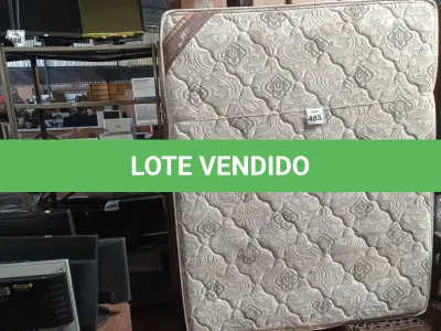 LOTE 483 - 01 COLCHÃO DE CASAL MARCA ORTOBOM. (NO ESTADO) ATENÇÃO! FAZER A VISITAÇÃO ANTES DE ARREMATAR, NÃO SABEMOS SE FUNCIONA. LEILÃO NÃO TEM GARANTIA E NEM DEVOLUÇÃO, SUJEITO A POSSÍVEIS AVARIAS VISÍVEIS/OCULTAS E/OU AUSÊNCIA DE COMPONENTES.