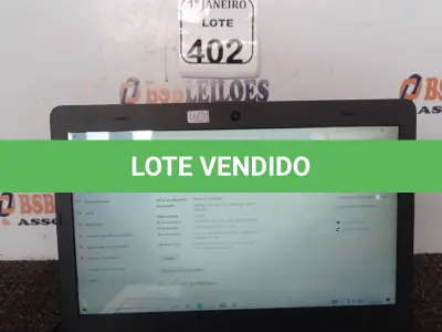 LOTE 402 - 01 NOTEBOOK C/FONTE MARCA LOGIN. (NO ESTADO) ATENÇÃO! FAZER A VISITAÇÃO ANTES DE ARREMATAR, NÃO SABEMOS SE FUNCIONA. LEILÃO NÃO TEM GARANTIA E NEM DEVOLUÇÃO, SUJEITO A POSSÍVEIS AVARIAS VISÍVEIS/OCULTAS E/OU AUSÊNCIA DE COMPONENTES.