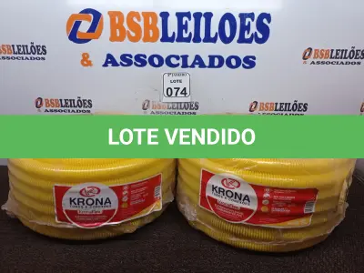 LOTE 074 - 02 ROLOS DE MANGUEIRA CORRUGADA. (NO ESTADO) ATENÇÃO! FAZER A VISITAÇÃO ANTES DE ARREMATAR, NÃO SABEMOS SE FUNCIONA. LEILÃO NÃO TEM GARANTIA E NEM DEVOLUÇÃO, SUJEITO A POSSÍVEIS AVARIAS VISÍVEIS/OCULTAS E/OU AUSÊNCIA DE COMPONENTES.