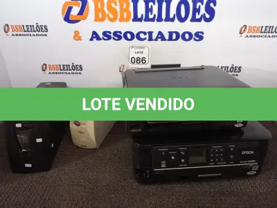 LOTE 086 - 02 IMPRESSORAS EPSON E 02 NOBREAKS. (NO ESTADO) ATENÇÃO! FAZER A VISITAÇÃO ANTES DE ARREMATAR, NÃO SABEMOS SE FUNCIONA. LEILÃO NÃO TEM GARANTIA E NEM DEVOLUÇÃO, SUJEITO A POSSÍVEIS AVARIAS VISÍVEIS/OCULTAS E/OU AUSÊNCIA DE COMPONENTES.