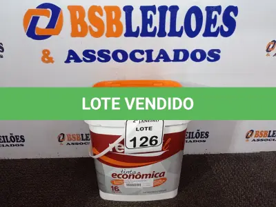 LOTE 126 - 01 BALDE DE TINTA RENOCRIL COR BRANCO NEVE 16L. (NO ESTADO) ATENÇÃO! FAZER A VISITAÇÃO ANTES DE ARREMATAR, NÃO SABEMOS SE FUNCIONA. LEILÃO NÃO TEM GARANTIA E NEM DEVOLUÇÃO, SUJEITO A POSSÍVEIS AVARIAS VISÍVEIS/OCULTAS E/OU AUSÊNCIA DE COMPONENTES.