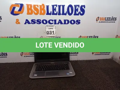 LOTE 031 - 01 NOTEBOOK MARCA DELL I5DE 3° GERAÇÃO 240SSD SEGURANDO BATERIA. (NO ESTADO) ATENÇÃO! FAZER A VISITAÇÃO ANTES DE ARREMATAR, NÃO SABEMOS SE FUNCIONA. LEILÃO NÃO TEM GARANTIA E NEM DEVOLUÇÃO, SUJEITO A POSSÍVEIS AVARIAS VISÍVEIS/OCULTAS E/OU AUSÊNCIA DE COMPONENTES.