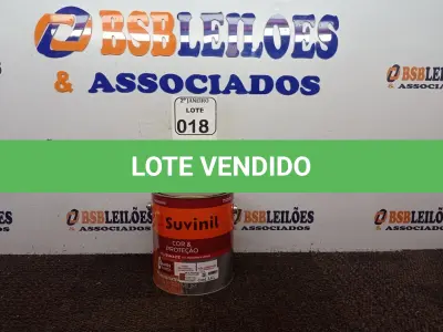 LOTE 018 - 01 LATA DE TINTA SUVINIL ESMALTE PREMIUM INTERIOR/EXTERIOR 3,6L NA COR MARROM. (NO ESTADO) ATENÇÃO! FAZER A VISITAÇÃO ANTES DE ARREMATAR, NÃO SABEMOS SE FUNCIONA. LEILÃO NÃO TEM GARANTIA E NEM DEVOLUÇÃO, SUJEITO A POSSÍVEIS AVARIAS VISÍVEIS/OCULTAS E/OU AUSÊNCIA DE COMPONENTES.