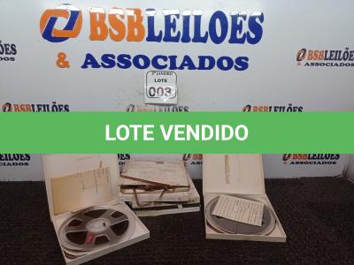 LOTE 003 - 05 FITAS P/GRAVADOR DE ROLOS ANTIGAS. (NO ESTADO) ATENÇÃO! FAZER A VISITAÇÃO ANTES DE ARREMATAR, NÃO SABEMOS SE FUNCIONA. LEILÃO NÃO TEM GARANTIA E NEM DEVOLUÇÃO, SUJEITO A POSSÍVEIS AVARIAS VISÍVEIS/OCULTAS E/OU AUSÊNCIA DE COMPONENTES.