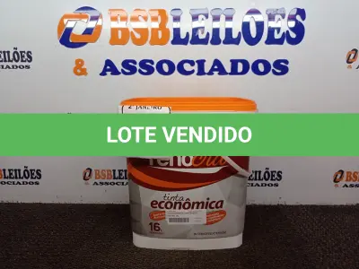 LOTE 175 - 01 BALDE DE TINTA RENOCRIL COR BRANCO NEVE 16L. (NO ESTADO) ATENÇÃO! FAZER A VISITAÇÃO ANTES DE ARREMATAR, NÃO SABEMOS SE FUNCIONA. LEILÃO NÃO TEM GARANTIA E NEM DEVOLUÇÃO, SUJEITO A POSSÍVEIS AVARIAS VISÍVEIS/OCULTAS E/OU AUSÊNCIA DE COMPONENTES.