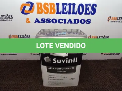 LOTE 160 - 01 BALDE DE TINTA SUVINIL INTERIORES ACRÍLICO FOSCO 18L NA COR FOSCO BRANCO. VENCIMENTO 10/2027 (NOVO)(NO ESTADO) ATENÇÃO! FAZER A VISITAÇÃO ANTES DE ARREMATAR, NÃO SABEMOS SE FUNCIONA. LEILÃO NÃO TEM GARANTIA E NEM DEVOLUÇÃO, SUJEITO A POSSÍVEIS AVARIAS VISÍVEIS/OCULTAS E/OU AUSÊNCIA DE COMPONENTES.
